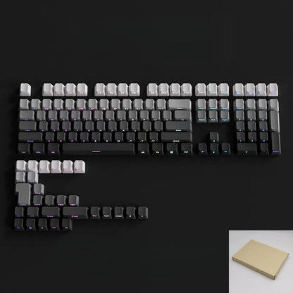 2025 Original Daylight PBT Translucent Keycaps Set – 136 OEM Side-Engraved Keycaps for 60/84/98/108 Mechanical Keyboards, MX Switch Compatible