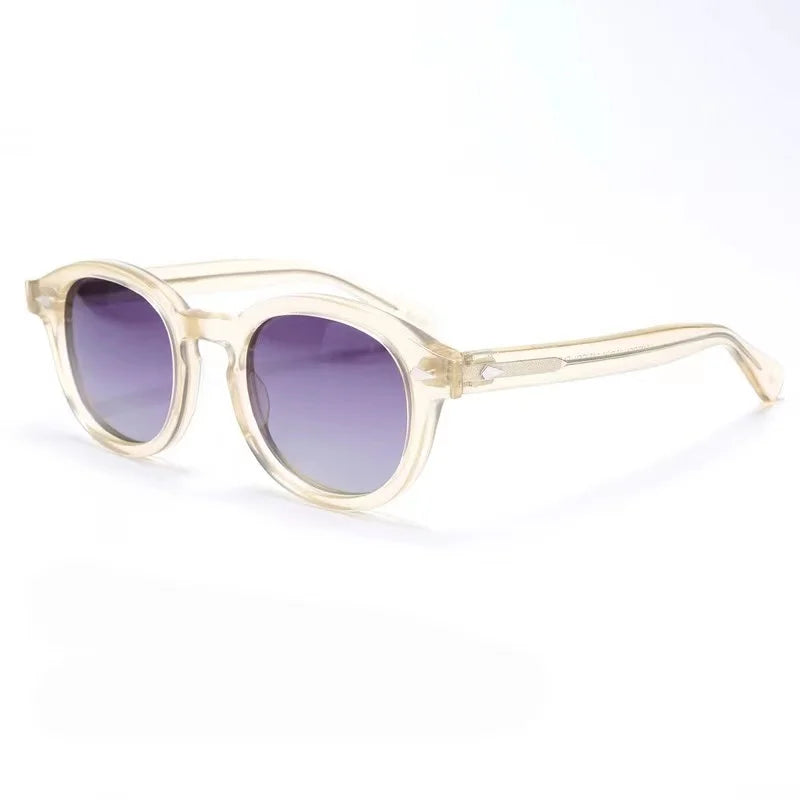 Lunettes de soleil polarisées Johnny Depp LEMTOSH Premium tendance pour homme et femme, montures vintage en acétate, carrées, pour homme et couple