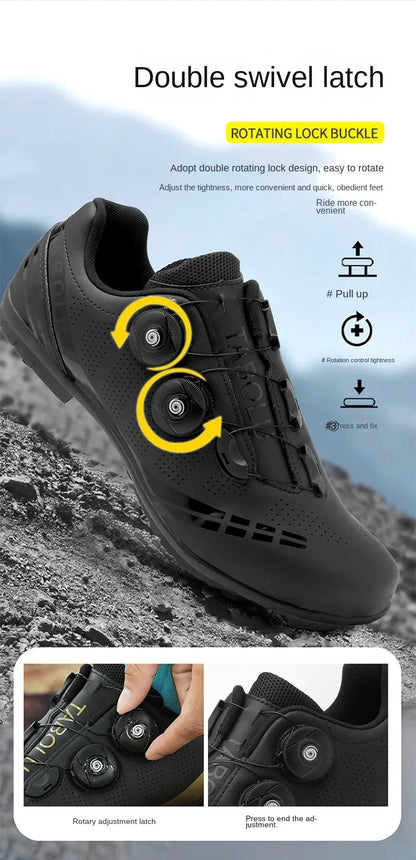 Atmungsaktive MTB-Fahrradschuhe für Damen und Herren – Offroad-Mountainbike-Fahrradschuhe mit selbstsichernden Speed-Mountainbike-Pedalschuhen