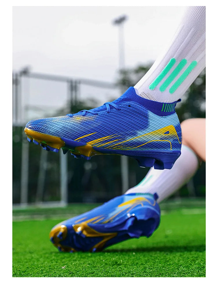 Professional Men's Outdoor FG Bottomed Football Shoes Adult Durable Comfortable Training Shoes Teenagers Non Slip Soccer Shoes
