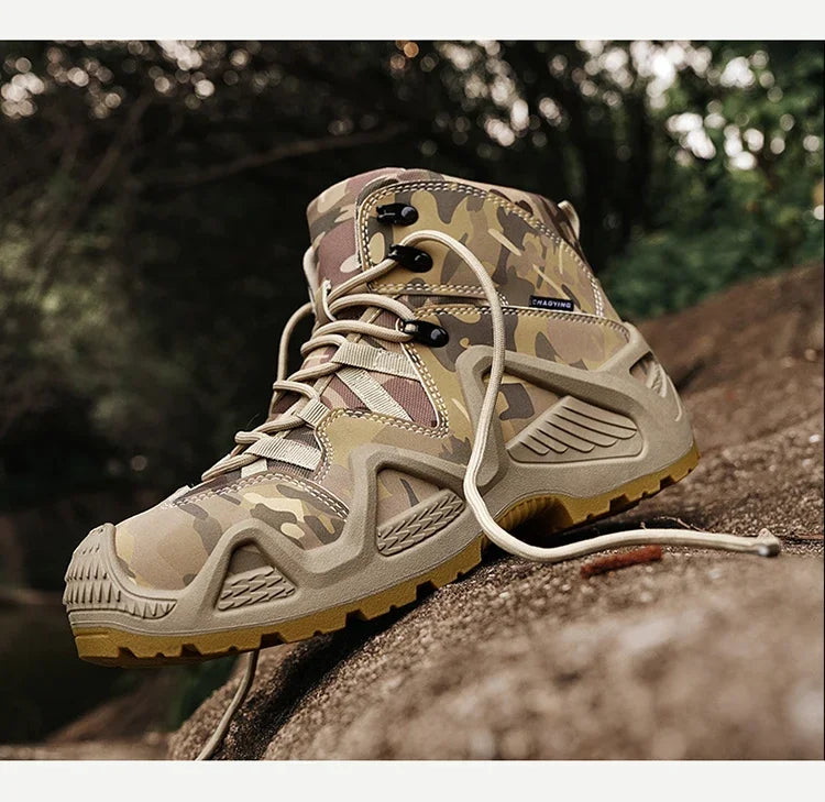 Antislip en slijtvaste wandelschoenen, comfortabele werklaarzen voor de woestijn, herfst- en winterplatformschoenen en enkellaarzen, herensneeuwlaarzen
