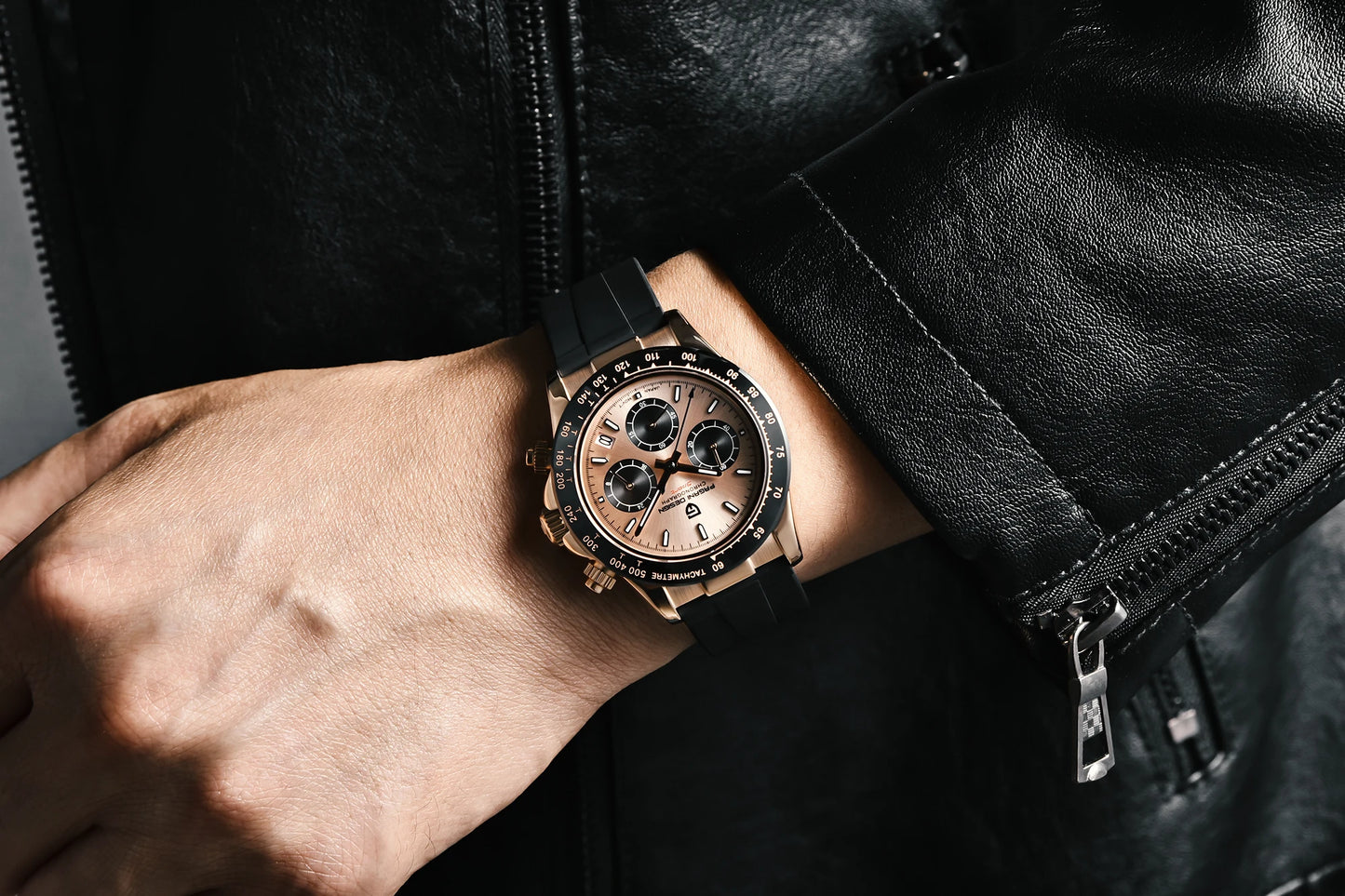 PAGANI DESIGN New Gold Blue Luxury Quartz Watch For Men Gift Box VK63 Movt Chronograph Sapphire Crystal Stainless Steel Watch