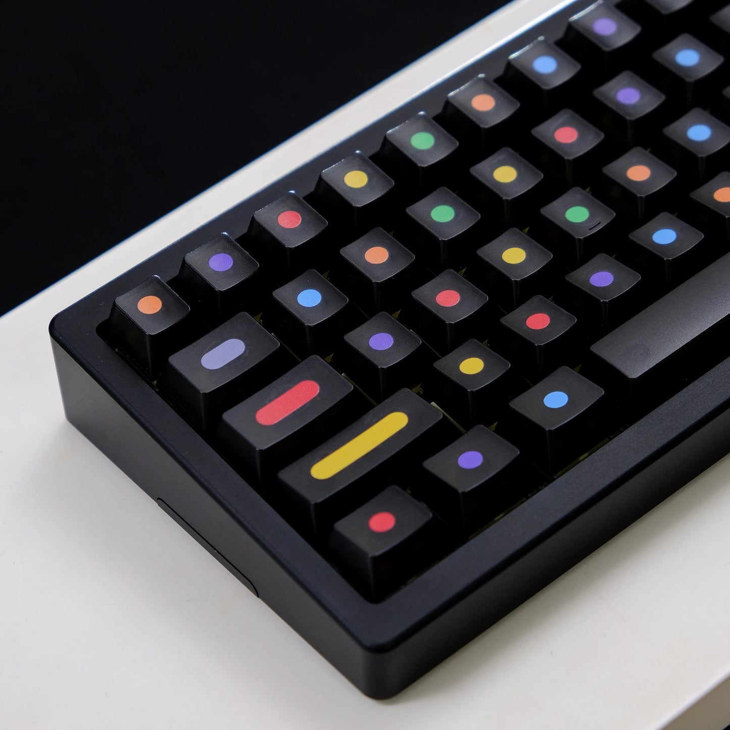 Aifei GMK Dots Keycaps 122 Keys Fog Translucent ABS Double Shot Cherry Black White for Mechanical Keyboard Mad 60he 68he Game PC