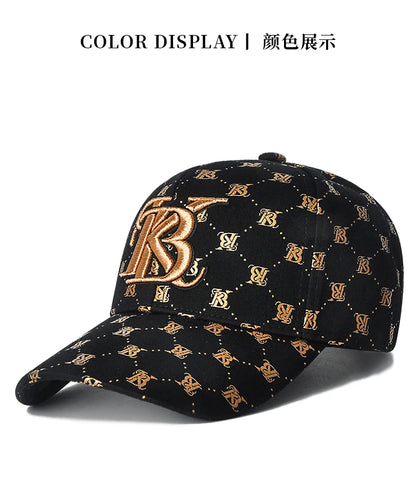 Boné de basebol estilo casal 2025 com estampado e bordado coreano para mulher, para festa ao ar livre, quatro estações, boné masculino