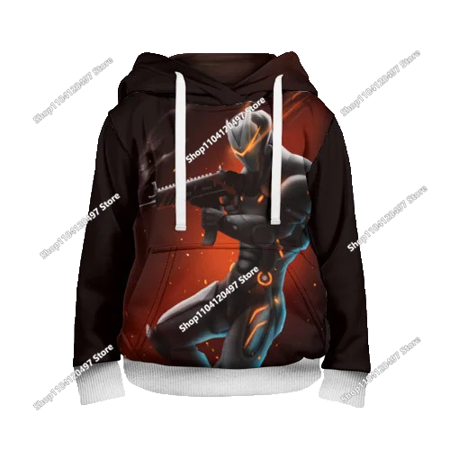 2025 Neuer Fortnite-Hoodie mit 3D-Print für Herren, Harajuku, langärmeliges Oversized-Sweatshirt, Unisex-Cosplay-Kleidung