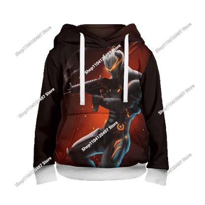 2025 Neuer Fortnite-Hoodie mit 3D-Print für Herren, Harajuku, langärmeliges Oversized-Sweatshirt, Unisex-Cosplay-Kleidung