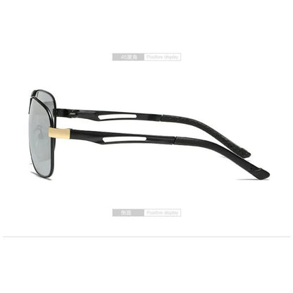 Huippulaatuiset alumiini-magnesium-neliönmuotoiset polarisoidut fotokromaattiset aurinkolasit miehille – sotilas-, turva- ja ajolasit Oculos De Sol Masculino