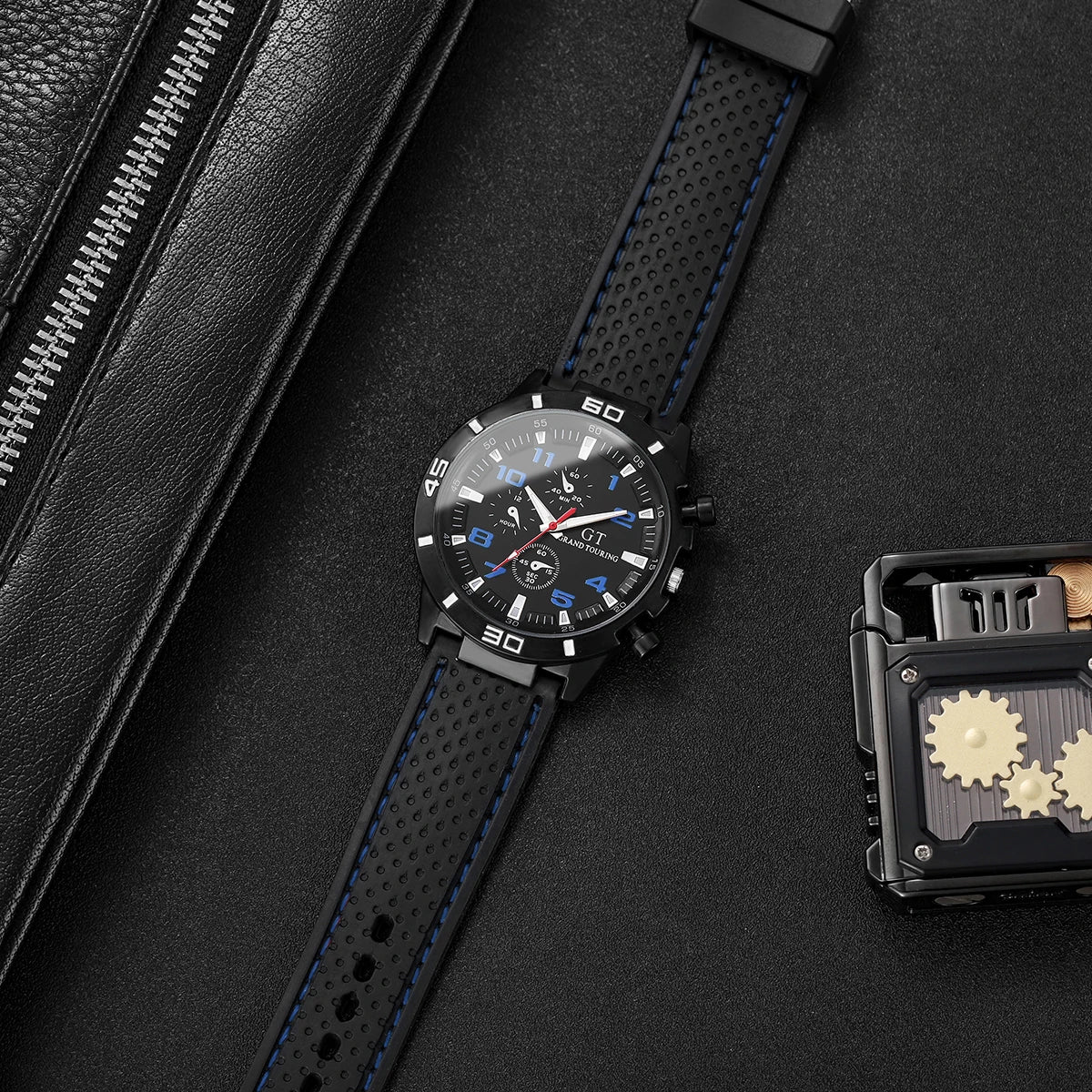 Men’s Sports Quartz Watch Casual Silicone Strap, Stylish Analog Dial & Lightweight Wristwatch
