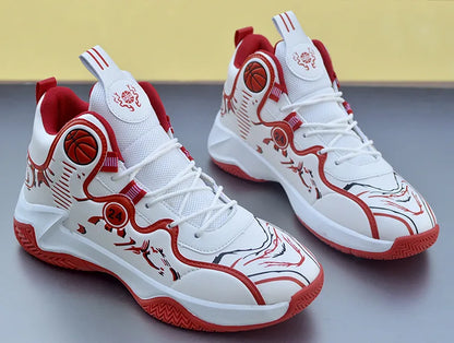 Sales Basketball Shoes Men High-top Sports Outdoor Cushioning Hombre Athletic Male Shoes Comfortable White Sneakers zapatillas
