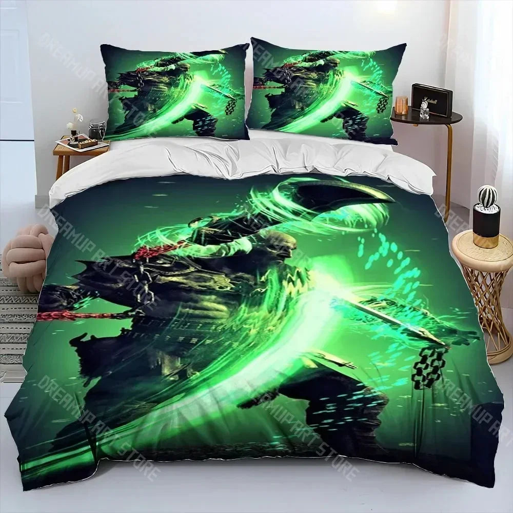 God of War Game Gamers Kratos Comforter Bedding Set,Duvet Cover Bed Set Quilt Cover Pillowcase,king Queen Size Bedding Set Kids