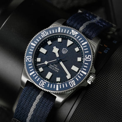 Watchdives EXD V2 40mm Titanium Watch Exchangeable X Design VH31 Sweep Second Movement Quartz Watches Luminous Waterproof 200M