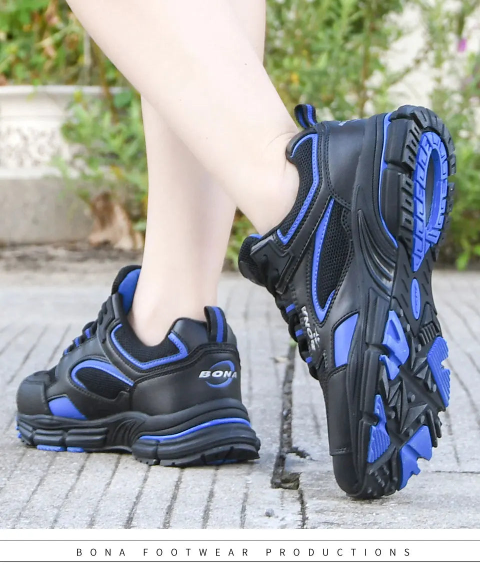BONA Scarpe da corsa per nuovi designer Scarpe sportive da esterno traspiranti Scarpe da ginnastica leggere da donna Scarpe sportive comode da donna
