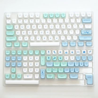 KBDiy KOA Profile Keycap GMK Style Retro 9009 Theme PBT Keycaps For Mechanical Keyboard Gaming KIT Korean 139 Keys ISO Key Cap