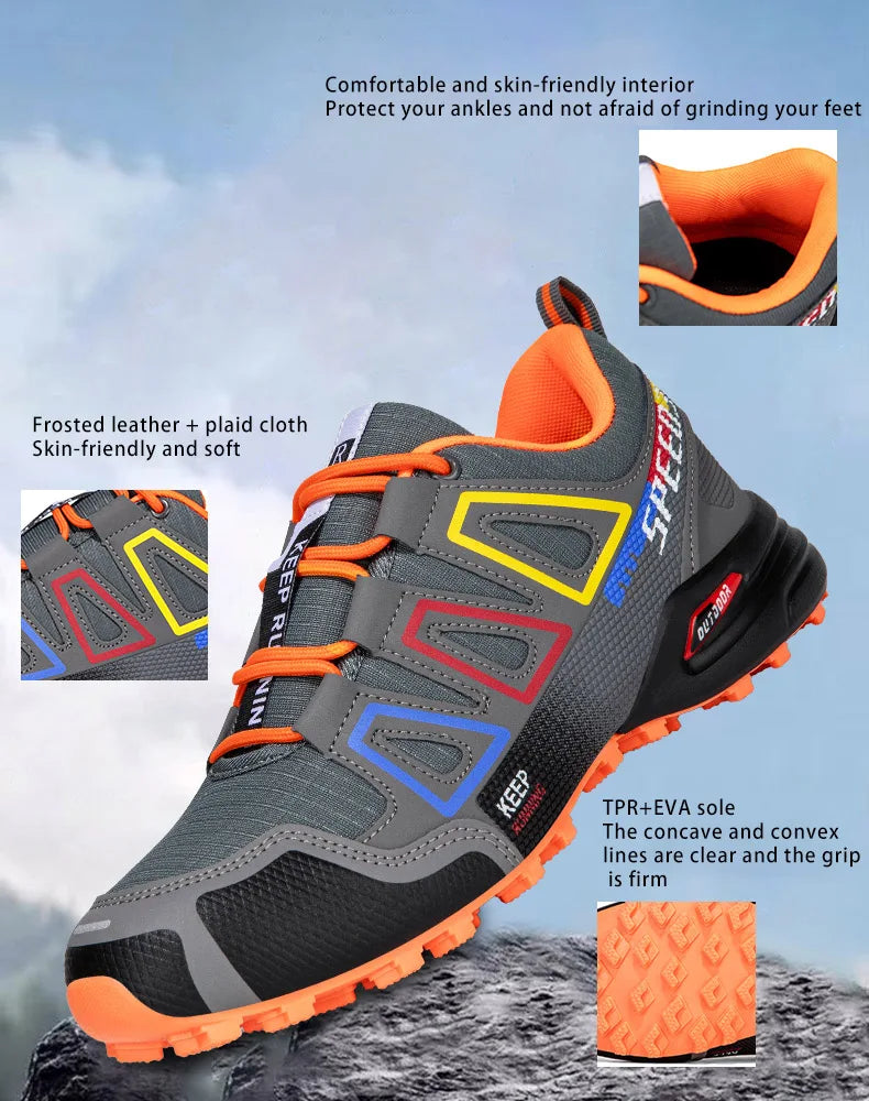 Chaussures de randonnée pour homme, chaussures de sport outdoor, chaussures de randonnée à lacets, chaussures de randonnée et de sport pour femme, chaussures de sport tactiques antidérapantes pour la chasse