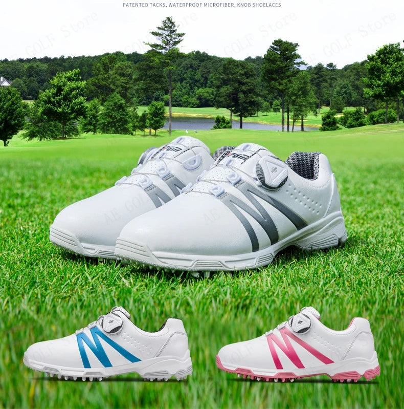 PGM Boys Girls Golf Shoes Lightweight Soft and Breathable Waterproof Anti-Slip Universal Outdoor Sports Shoes XZ127