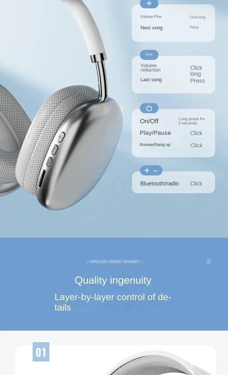 2025 Air Max P9 TWS Wireless Bluetooth 5.1 Earphones with Mic – Noise Cancelling Gaming Sports Earbuds for iPhone Android PC