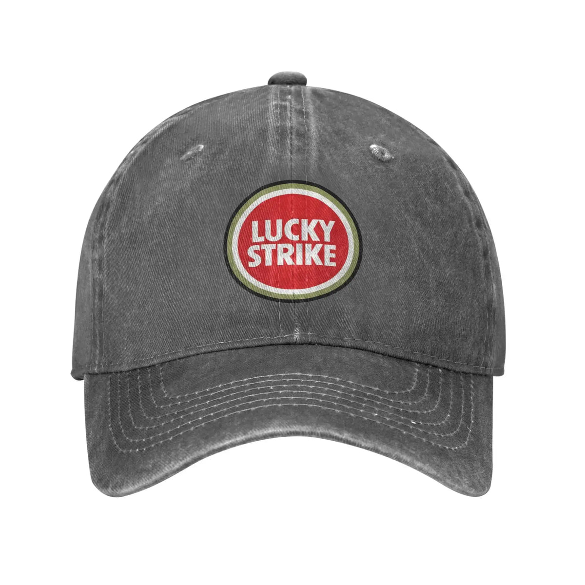 Lucky Strike Buchstaben Troye Sivan Musik Sport Retro Cowboy Washed Baseballkappen Herren Denim Street Tide Hut Wandern Herren Dad Cap
