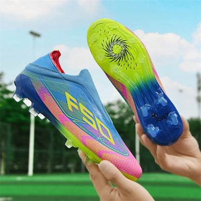 Chaussures de football pour homme New Society Grass Tenis - Chaussures de sport d'extérieur ultralégères et respirantes pour adulte - Chaussures de football pour homme - Baskets de football