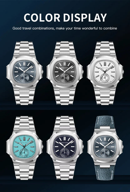 Relógio masculino ultrafino Specht & Söhne New Classic 40.8MM, movimento Japan VH60, vidro de safira, relógio desportivo 5980, resistente à água 50M