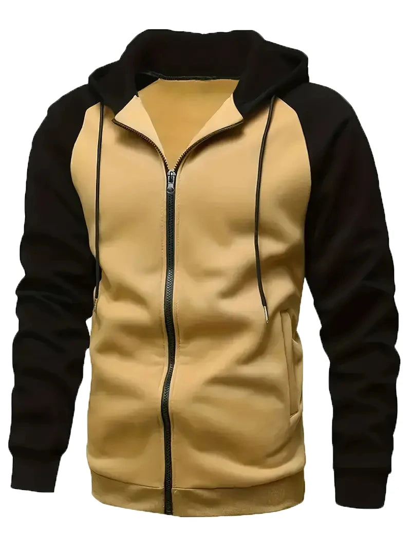 Autumn Winter New Zipper Fleece Hooded Coat Casual Men Women Plus Size Loose Pullover Fashion Raglan Sleeves Sweatshirt Top