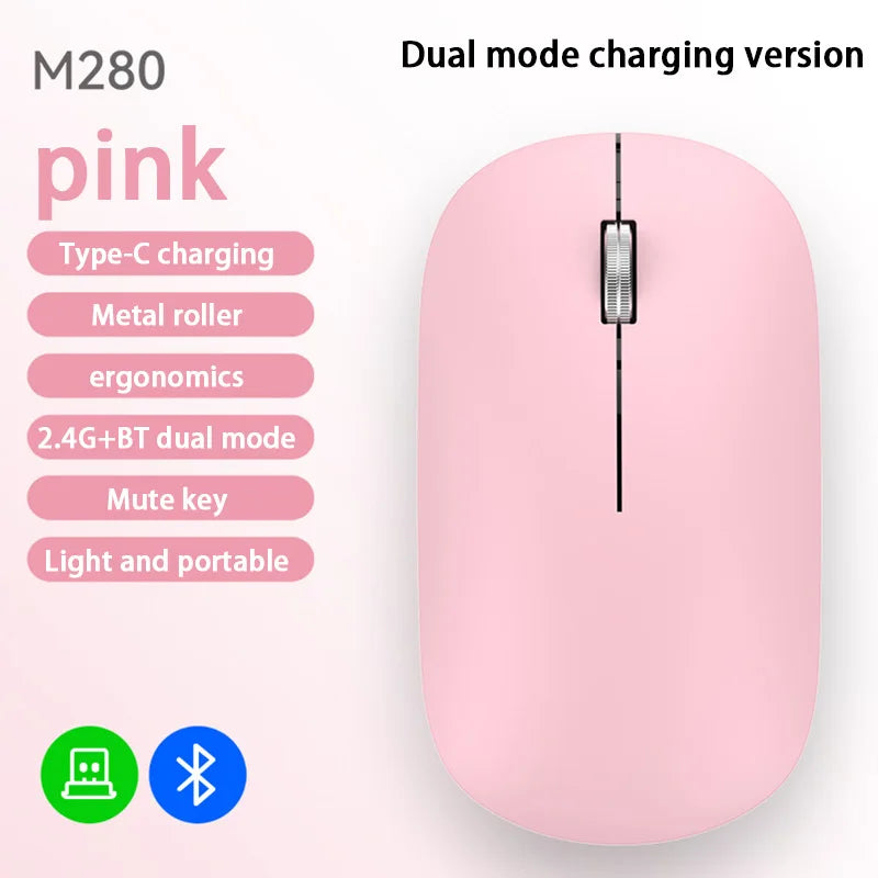 Lenovo Bluetooth Wireless Mouse 2.4G Dual Mode DPI Adjustable Type-C Rechargeable Silent Ergonomic Portable Office Mouse 2026