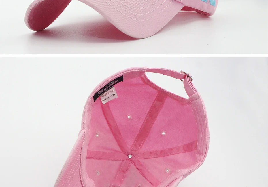 Baseballkappe mit großer Buchstabenstickerei für Herren, Sommer, Freizeit, Damenmode, Snapback, Baumwollkappen, Schirm, Hip-Hop-Mütze, Herbst, verstellbar