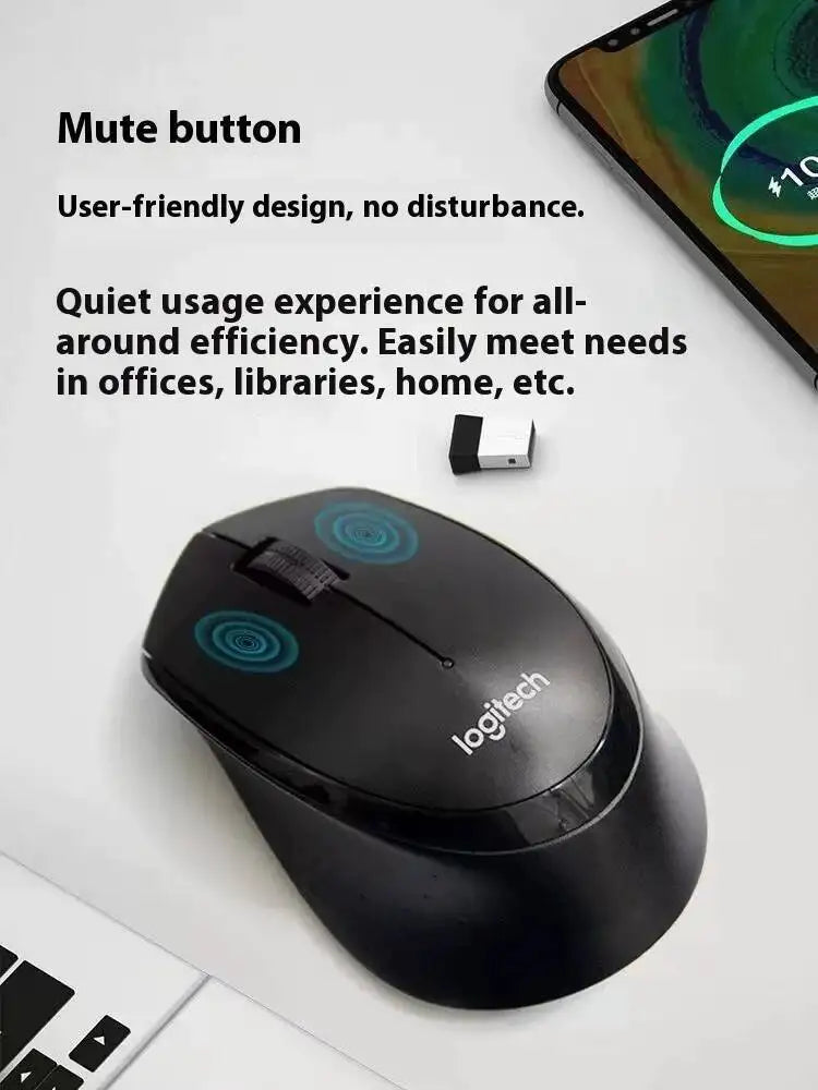 Rato de escritório profissional Logitech M330, compacto, silencioso, fácil de transportar, confortável ao toque e especialmente concebido1