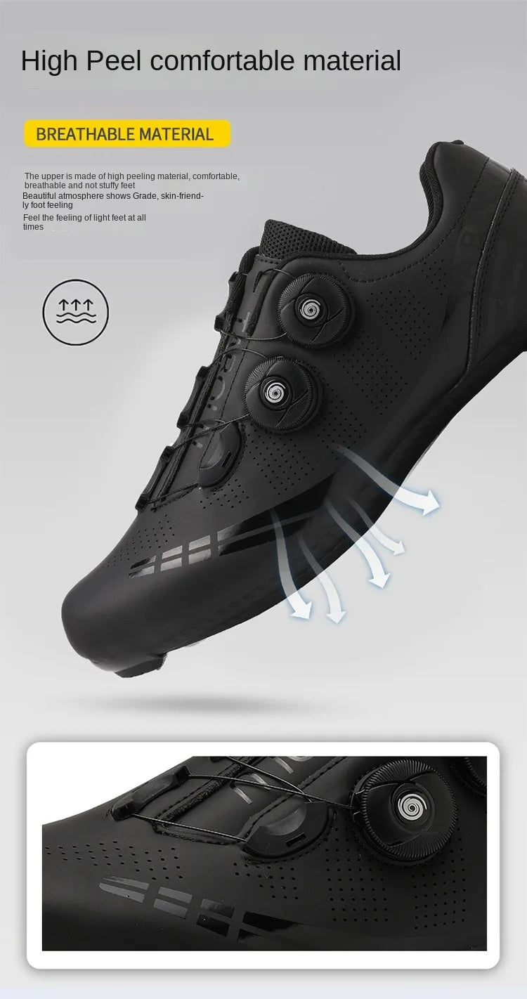 Atmungsaktive MTB-Fahrradschuhe für Damen und Herren – Offroad-Mountainbike-Fahrradschuhe mit selbstsichernden Speed-Mountainbike-Pedalschuhen