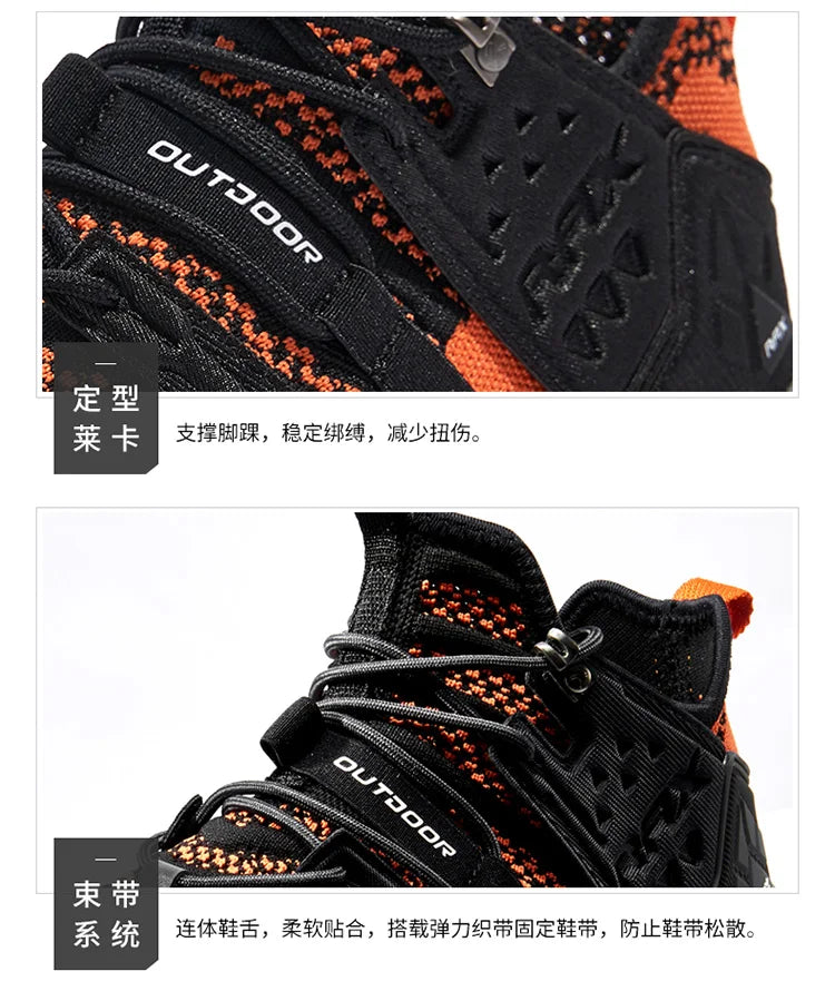 Rax Men Waterproof Hiking Shoes Breathable Hiking Boots Outdoor Trekking Sports Sneakers Tactical Shoes