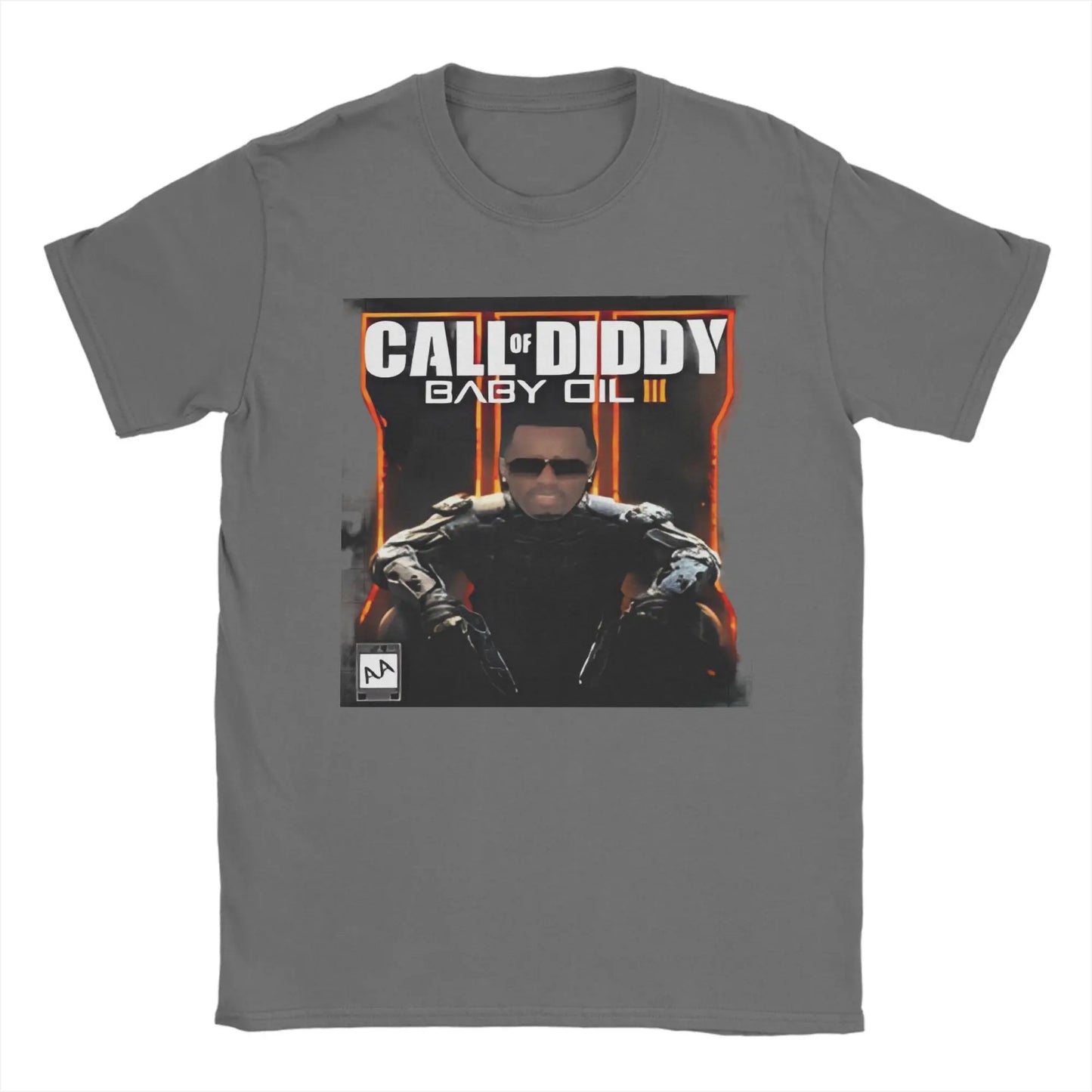 Men T-Shirt Call of Diddy Party Brainrot Sigma Humorous 100% Cotton Tees Short Sleeve  T Shirt O Neck Clothes Classic