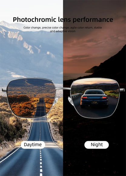 Polarizované sluneční brýle CAPONI pro muže, lehké uhlíkové vlákno, fotochromatické černé skla, vhodné pro řízení, UV420, oleji odolné čočky, brýle BS34713