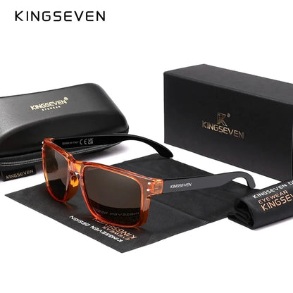 KINGSEVEN Obdélníkové retro polarizované sluneční brýle TR90 pro ženy a muže, cyklistické, UV400, horolezecké, s ochranou proti oslnění, outdoorové sportovní brýle