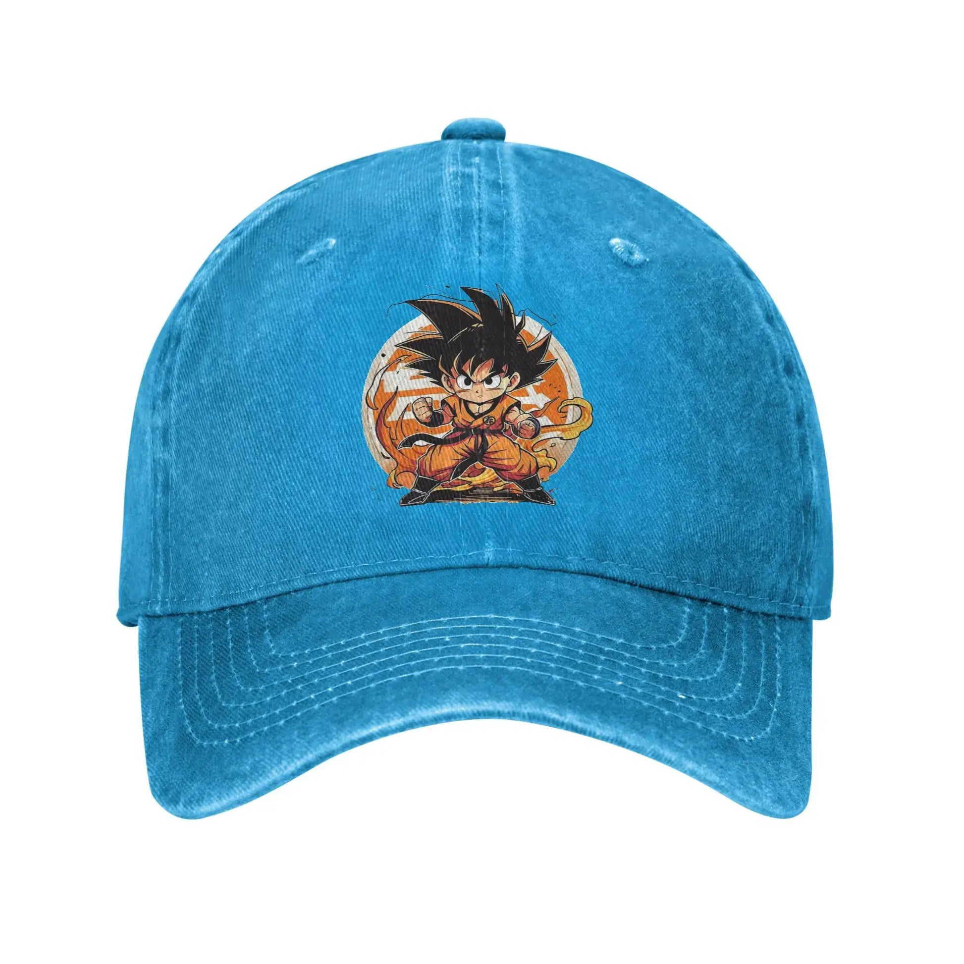 Produit gaming premium Fraquane DBZ Little Kakarot Baseball Cap Casual Distressed Cotton dragon ball Sun Cap for Men Women Outdoor Adjustable Fit Hats Cap