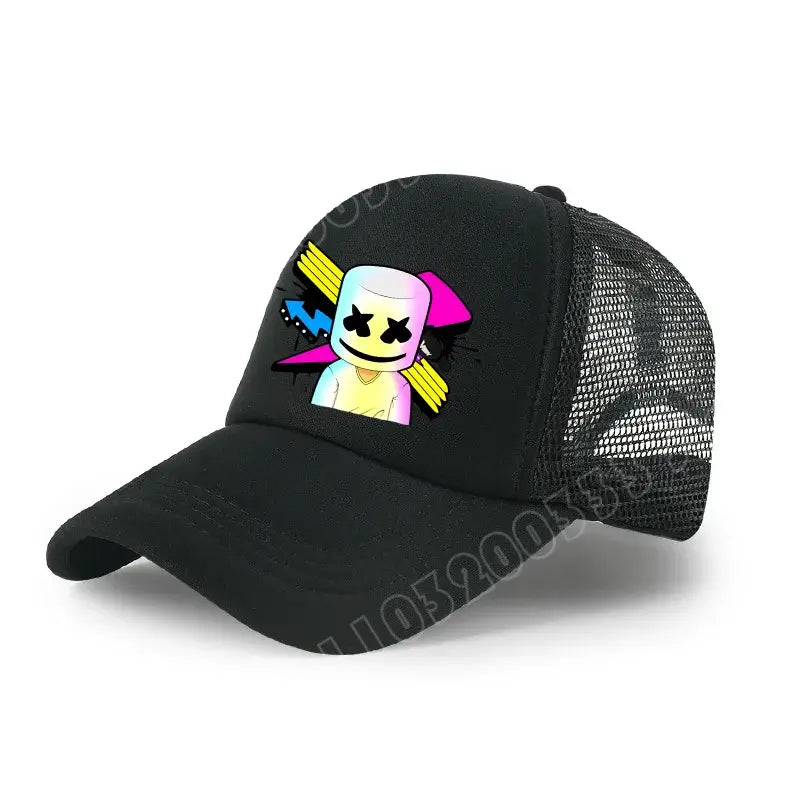 Șapcă de baseball Fortnite cu imprimeu de joc în stil desen animat, pălărie de vară pentru copii din plasă respirabilă, șapcă reglabilă cu cozoroc, cadou de ziua de naștere pentru copii