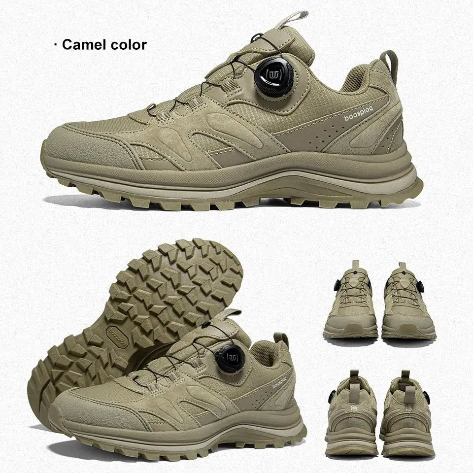 Baasploa Men's Hiking Shoes Non-Slip Wear-Resistant Outdoor Climbing Walking Shoes Comfort Inner Cotton Outdoor Sneakers