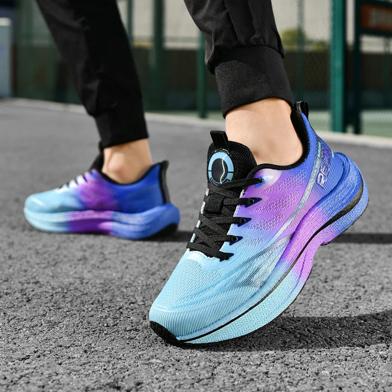 Running Shoes Men Mesh Breathable Lace-up Comfortable Marathon Sports Casual Tennis Shoes Big Size Trendy Sneakers for Man