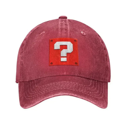 Individuell gestaltete Mode-Cartoom-Spiel-Fragezeichen-Block-Baseballmütze für Damen und Herren, verstellbar, Unisex, Baumwolle, Dad-Cap, Performance-Snapback-Kappen