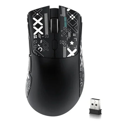 Ratón gaming inalámbrico Bluetooth Attack Shark R1 2.4G USB, 18K DPI, PAW3311, conectividad tri-modo, ligero 59g, para PC, portátil y Mac