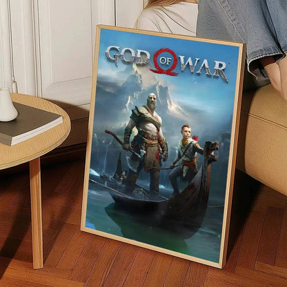 Pop Game God Of War Ragnarok Good Quality Prints And Poster Wall Art For Study Living Room Decor Unique Home Decoration Picture