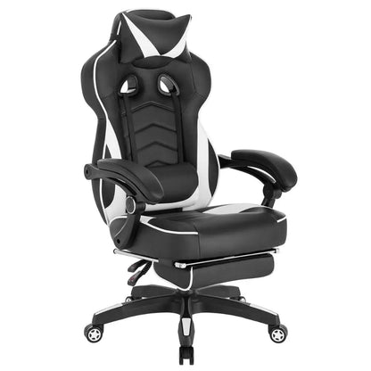 WOLTU Gaming Racing Chair Ergonomic Swivel Computer Chair with Footrest, Lumbar Support, Headrest, Adjustable Gamer Office Chair