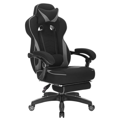 WOLTU Racing Gaming Chair Ergonomic Office Chair with Footrest, Adjustable Reclining Gamer Chair, Swivel Computer Desk Chair with Headrest & Lumbar Support