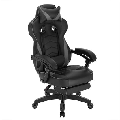 WOLTU Racing Gaming Chair Ergonomic Office Chair with Footrest, Adjustable Reclining Gamer Chair, Swivel Computer Desk Chair with Headrest & Lumbar Support