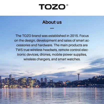 TOZO T10 Bluetooth 5.3 Earphones, Wireless Headphones, AI Enhanced Calling With Deep Bass, IPX8 Waterproof Earbuds, 45H Play