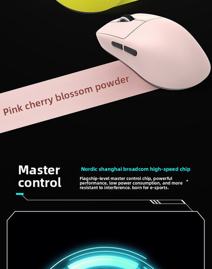 Mouse gaming ergonomic wireless VXE Dragonfly R1 ușor, senzor PAW3395, trei moduri, latență redusă, pentru PC, jucători, birou, cadou