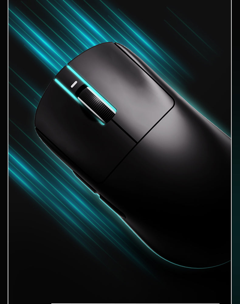 Mouse gaming ergonomic wireless VXE Dragonfly R1 ușor, senzor PAW3395, trei moduri, latență redusă, pentru PC, jucători, birou, cadou