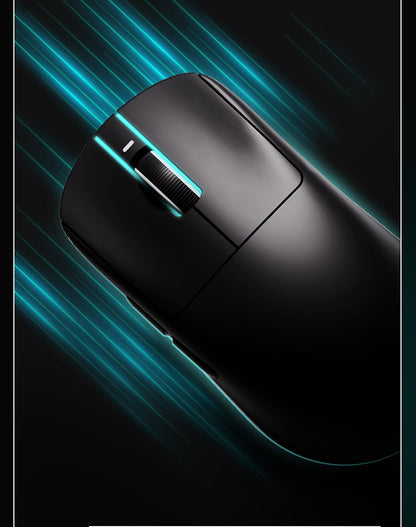 Mouse gaming ergonomic wireless VXE Dragonfly R1 ușor, senzor PAW3395, trei moduri, latență redusă, pentru PC, jucători, birou, cadou