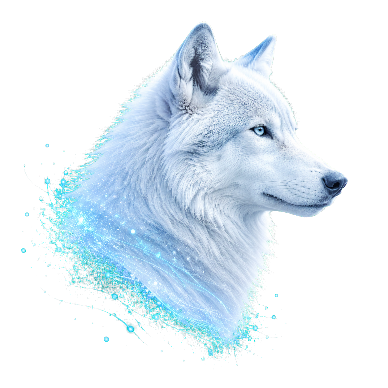 White wolf, symbol of Fraquane protection